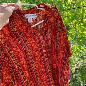 Printed button up top